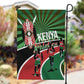 Afro Athletics Kenya Garden Flag Olono Maasai Shield Running Way - African Pride