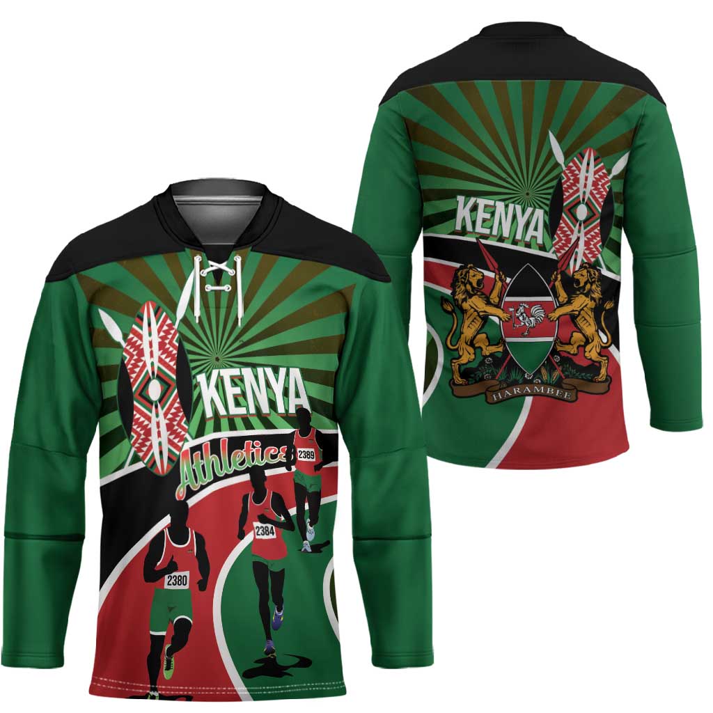 Athletics Kenya Hockey Jersey Maasai Shield Running Way