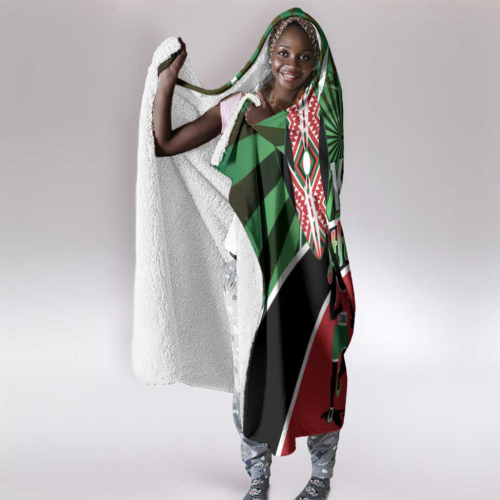 Afro Athletics Kenya Hooded Blanket Olono Maasai Shield Running Way - African Pride