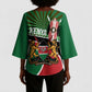 Athletics Kenya Kimono Sleeve Blouse Maasai Shield Running Way