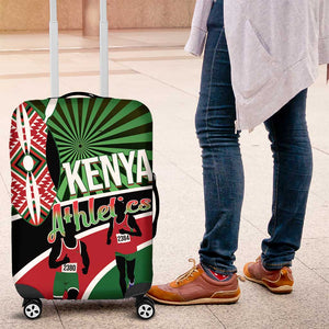 Afro Athletics Kenya Luggage Cover Olono Maasai Shield Running Way - African Pride