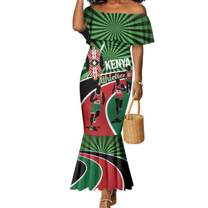 Afro Athletics Kenya Mermaid Dress Olono Maasai Shield Running Way - African Pride