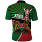 Afro Athletics Kenya Polo Shirt Olono Maasai Shield Running Way - African Pride