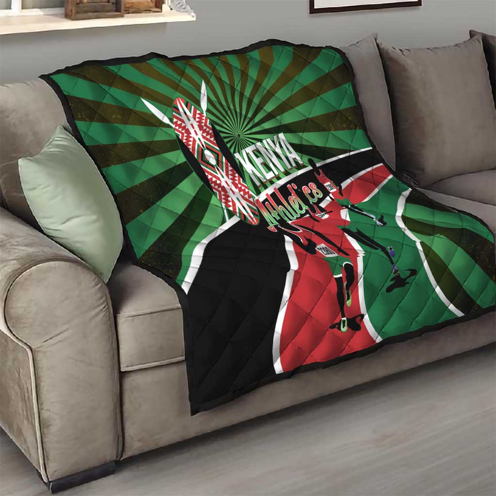 Afro Athletics Kenya Quilt Olono Maasai Shield Running Way - African Pride
