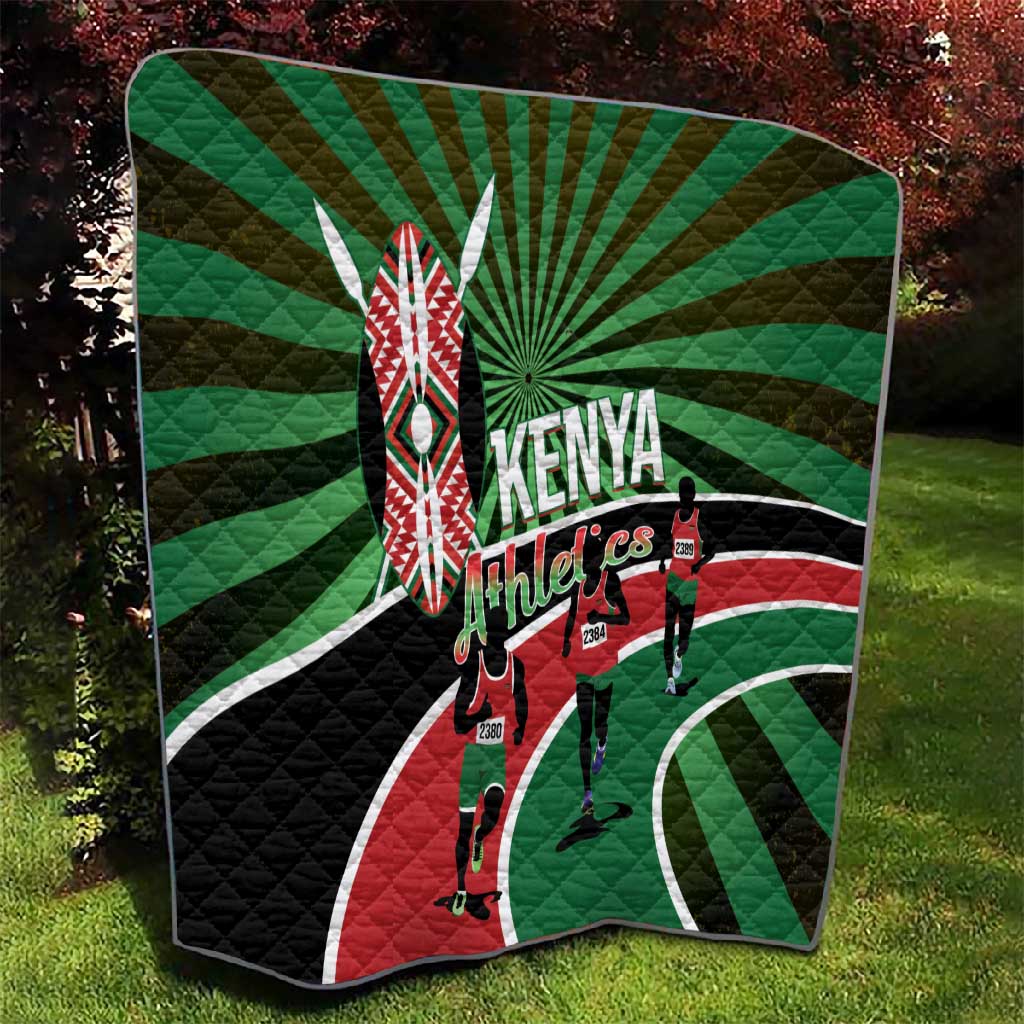 Afro Athletics Kenya Quilt Olono Maasai Shield Running Way - African Pride