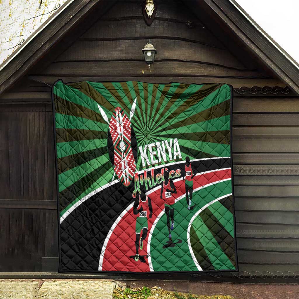 Afro Athletics Kenya Quilt Olono Maasai Shield Running Way - African Pride
