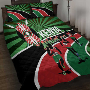 Afro Athletics Kenya Quilt Bed Set Olono Maasai Shield Running Way - African Pride