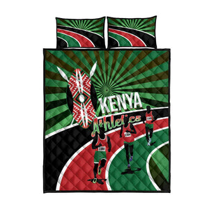 Afro Athletics Kenya Quilt Bed Set Olono Maasai Shield Running Way - African Pride