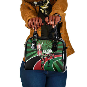 Afro Athletics Kenya Shoulder Handbag Olono Maasai Shield Running Way - African Pride