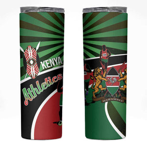 Afro Athletics Kenya Skinny Tumbler Olono Maasai Shield Running Way - African Pride
