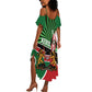 Afro Athletics Kenya Summer Maxi Dress Olono Maasai Shield Running Way - African Pride