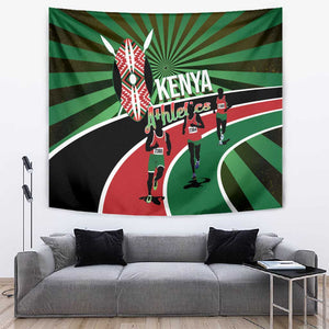 Afro Athletics Kenya Tapestry Olono Maasai Shield Running Way - African Pride