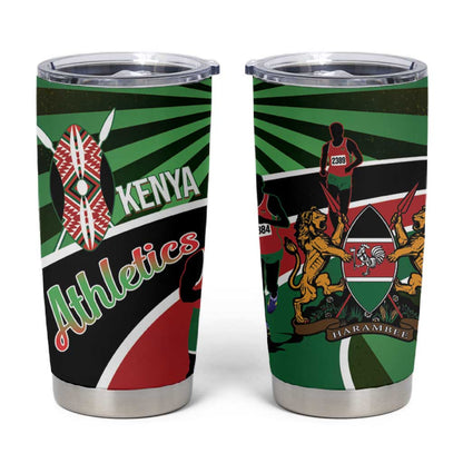 Afro Athletics Kenya Tumbler Cup Olono Maasai Shield Running Way - African Pride
