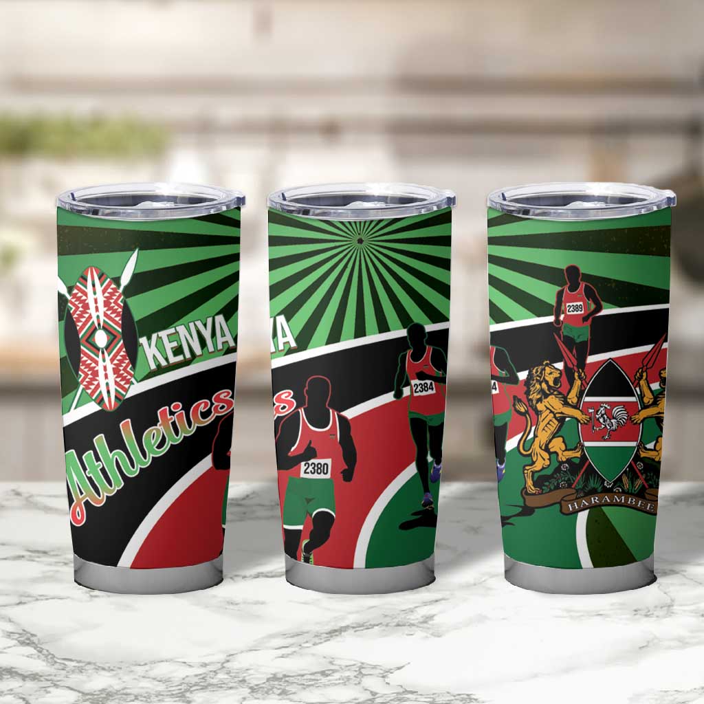 Afro Athletics Kenya Tumbler Cup Olono Maasai Shield Running Way - African Pride