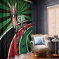 Afro Athletics Kenya Window Curtain Olono Maasai Shield Running Way - African Pride