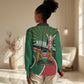 Afro Athletics Kenya Women Casual Shirt Olono Maasai Shield Running Way - African Pride