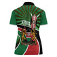 Afro Athletics Kenya Women Polo Shirt Olono Maasai Shield Running Way - African Pride