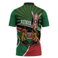 Athletics Kenya Zipper Polo Shirt Maasai Shield Running Way