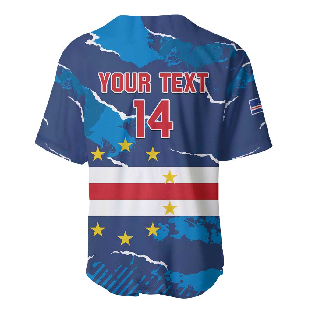 Custom Cape Verde Football Baseball Jersey Blue Sharks Mascot