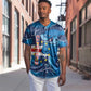 Custom Cape Verde Football Baseball Jersey Blue Sharks Mascot
