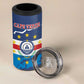 Custom Cape Verde Football 4 in 1 Can Cooler Tumbler Blue Sharks Mascot
