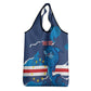 Custom Cape Verde Football Grocery Bag Blue Sharks Mascot