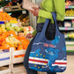 Custom Cape Verde Football Grocery Bag Blue Sharks Mascot
