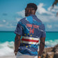 Custom Cape Verde Football Hawaiian Shirt Blue Sharks Mascot