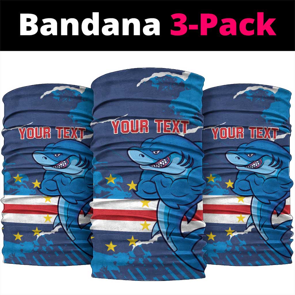 Cape Verde Football Neck Gaiter Blue Sharks Mascot - African Pride