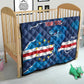 Custom Cape Verde Football Quilt Blue Sharks Mascot