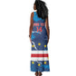 Custom Cape Verde Football Tank Maxi Dress Blue Sharks Mascot