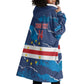 Custom Cape Verde Football Wearable Blanket Hoodie Blue Sharks Mascot