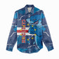 Custom Cape Verde Football Women Casual Shirt Blue Sharks Mascot LT14