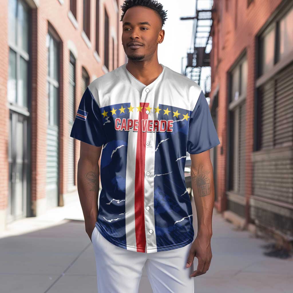Custom Cape Verde Football Baseball Jersey Blue Sharks Sporty