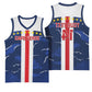 Custom Cape Verde Football Basketball Jersey Blue Sharks Sporty - African Pride