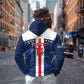 Custom Cape Verde Football Hoodie Blue Sharks Sporty