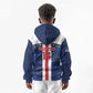 Custom Cape Verde Football Kid Hoodie Blue Sharks Sporty