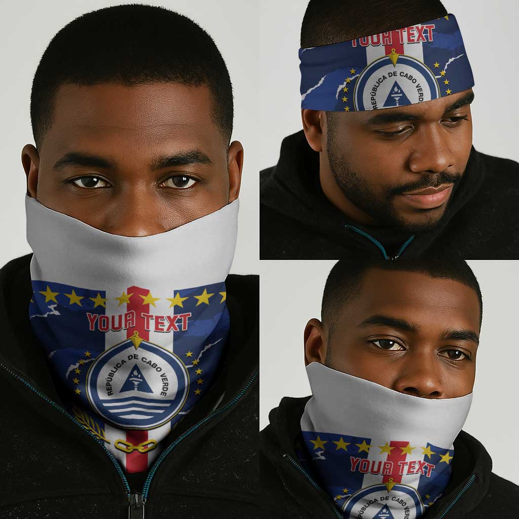 Cape Verde Football Neck Gaiter Blue Sharks Sporty - African Pride