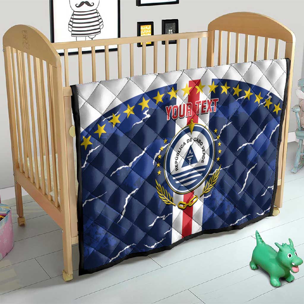 Custom Cape Verde Football Quilt Blue Sharks Sporty