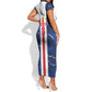 Custom Cape Verde Football Short Sleeve Bodycon Dress Blue Sharks Sporty LT14