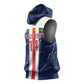 Custom Cape Verde Football Sleeveless Hoodie Blue Sharks Sporty - African Pride