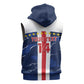 Custom Cape Verde Football Sleeveless Zip Hoodie Blue Sharks Sporty - African Pride