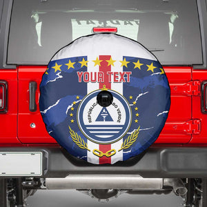 Custom Cape Verde Football Spare Tire Cover Blue Sharks Sporty