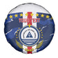 Custom Cape Verde Football Spare Tire Cover Blue Sharks Sporty