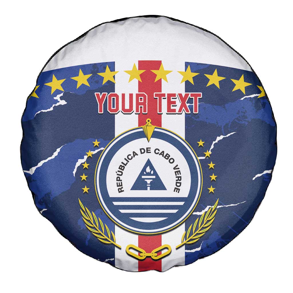 Custom Cape Verde Football Spare Tire Cover Blue Sharks Sporty