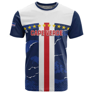 Custom Cape Verde Football T shirt Blue Sharks Sporty