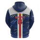 Custom Cape Verde Football Zip Hoodie Blue Sharks Sporty