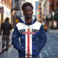 Custom Cape Verde Football Zip Hoodie Blue Sharks Sporty