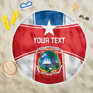 Custom Lone Stars Beach Blanket Liberia Football - Sporty Style