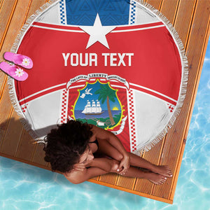 Custom Lone Stars Beach Blanket Liberia Football - Sporty Style